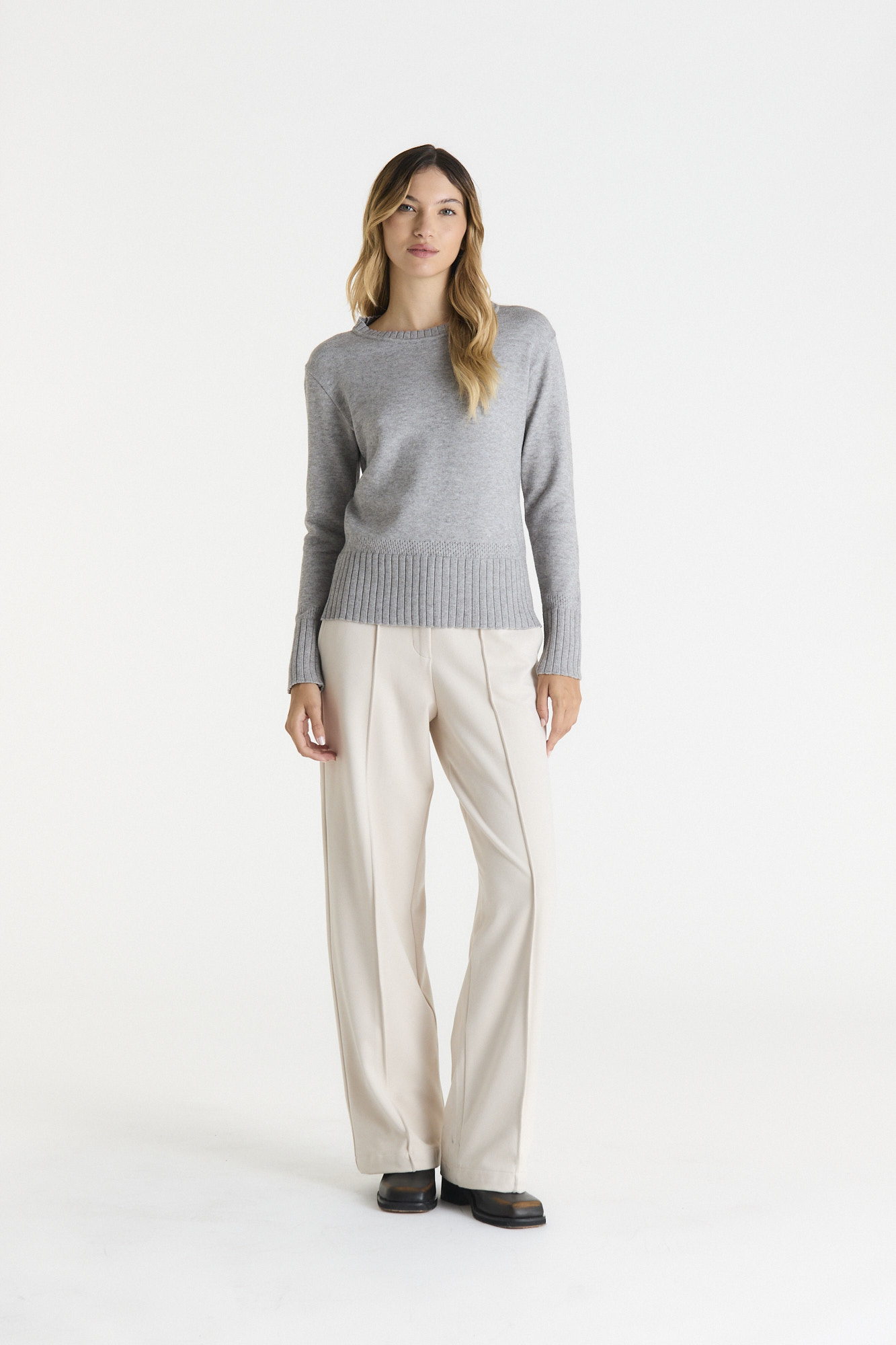 SWEATER MILA GRIS MELANGE
